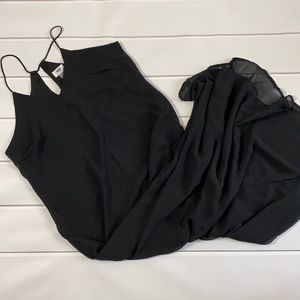 MEDIUM Black flowy Maxi dress